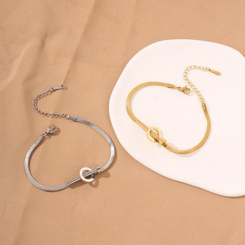 Titanium Steel Bracelet & Bangle, with 5cm extender chain, plated, fashion jewelry & for woman, more colors for choice, Length:Approx 16 cm, Sold By PC