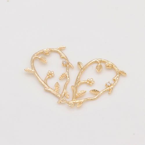 Bijoux pendentifs en laiton, avec zircon cubique, larme, 14K rempli d’or, DIY & creux, Vendu par PC