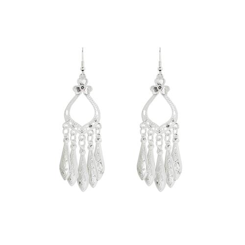 Tibetan Style Drop Earring, plated, folk style & different styles for choice & for woman, earring length 60-100mm, Sold By Pair