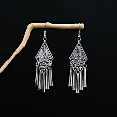 Zinklegierung Tropfen Ohrring, plattiert, Folk-Stil & verschiedene Stile für Wahl & für Frau, earring length 60-83mm, verkauft von Paar