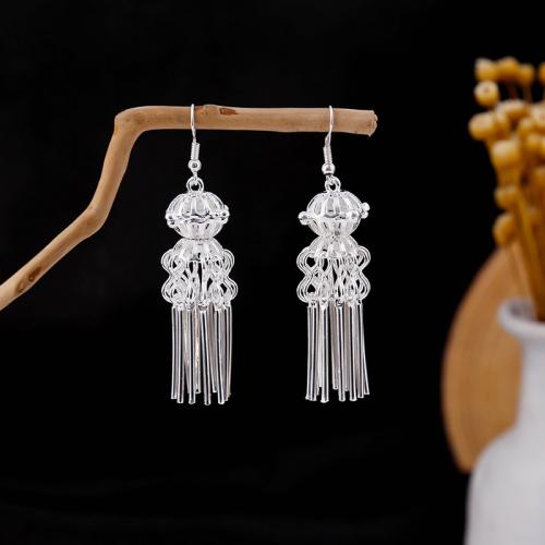 Zinklegierung Tropfen Ohrring, plattiert, Folk-Stil & verschiedene Stile für Wahl & für Frau, earring length 60-100mm, verkauft von Paar