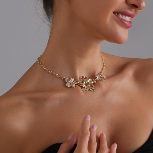 Tibetan Style Jewelry Necklace, gold color plated, fashion jewelry, golden, Sold By PC