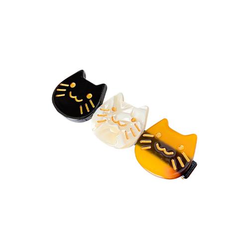 Alligator Hair Clip, Acetate, with Tibetan Style, handmade, for woman, more colors for choice, Sold By PC