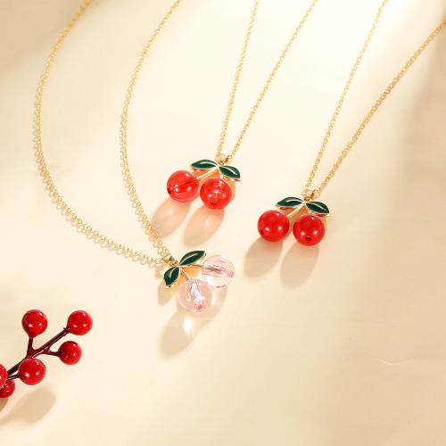 Collar de Aleación de Zinc, con Acrílico, chapado en color dorado, Joyería & para mujer & esmalte, más colores para la opción, Vendido por UD