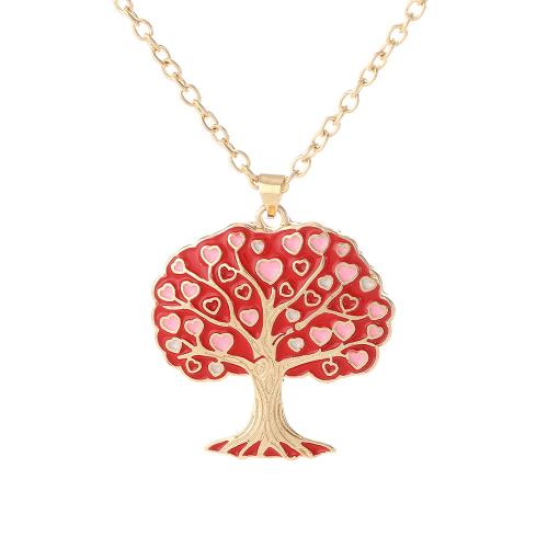 Collier de bijoux en alliage de zinc, Placage, bijoux de mode & pour femme & émail, doré, Vendu par PC