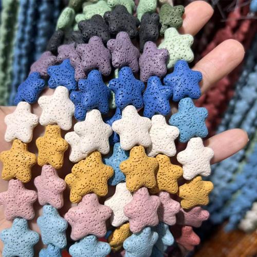 Perles de lave naturelle, lave volcanique, étoile, DIY & normes différentes pour le choix, plus de couleurs à choisir, Vendu par brin