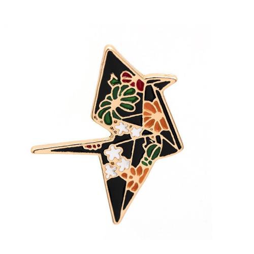 Enamel Brooch, Tibetan Style, Thousand Origami Cranes, plated, different styles for choice & for woman, golden, Sold By PC