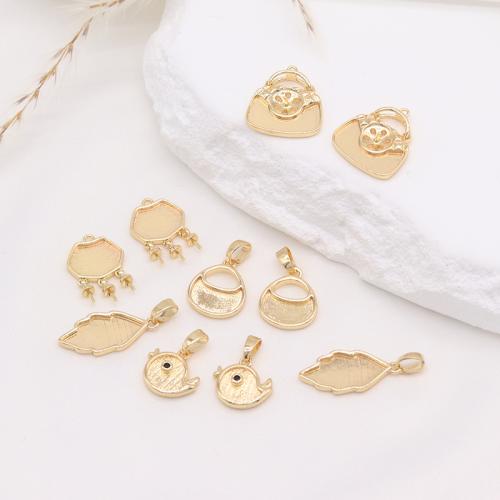Brass Pendant Findings, plated, DIY & different styles for choice, Sold By PC
