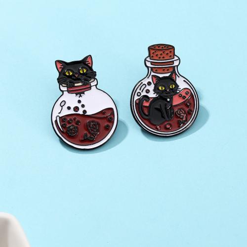 Enamel Brooch, Tibetan Style, Unisex & different styles for choice, black, Sold By PC