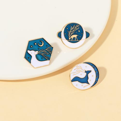 Enamel Brooch, Tibetan Style, Unisex & different styles for choice, golden, Sold By PC
