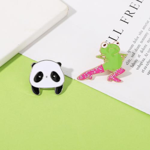 Enamel Brooch, Tibetan Style, Unisex & different styles for choice, golden, Sold By PC