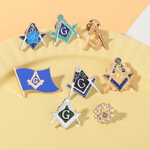 Enamel Brooch, Tibetan Style, plated, Unisex & different styles for choice & with rhinestone, Sold By PC