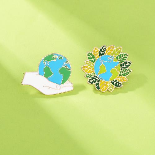 Enamel Brooch, Tibetan Style, plated, Unisex & different styles for choice, golden, Sold By PC