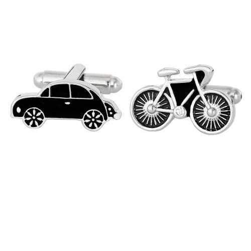 Cufflinks, Tibetan Style, plated, for man & enamel, original color, Sold By Pair