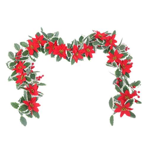 Plastic Christmas Rattan, with Dried Flower, different styles for choice, Sold By PC