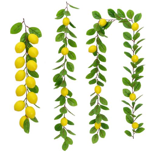 Plastic Artificial Plant, with Silk Flower, Lemon, different styles for choice, Sold By PC
