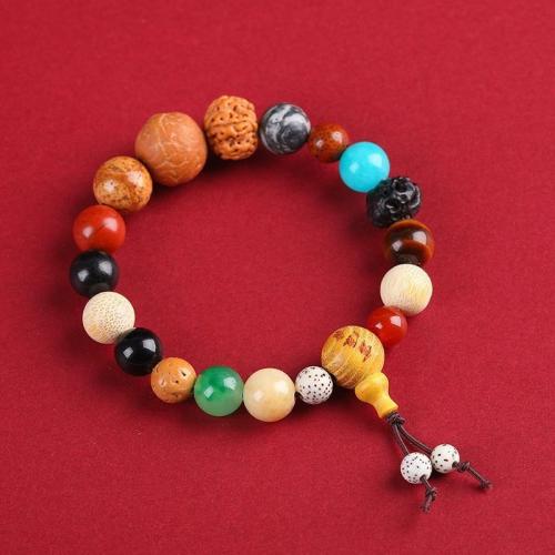 Eighteen Bodhi Bracelet, polished, folk style & Unisex, Length:Approx 6-8 Inch, Sold By PC