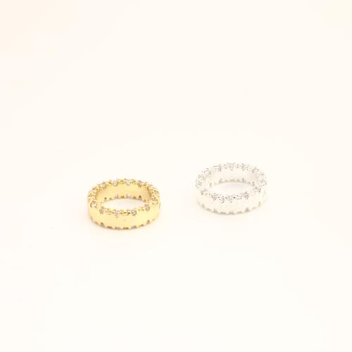 Brass Spacer Beads, DIY & micro pave cubic zirconia, more colors for choice, 3x11.50x11.50mm, Sold By PC