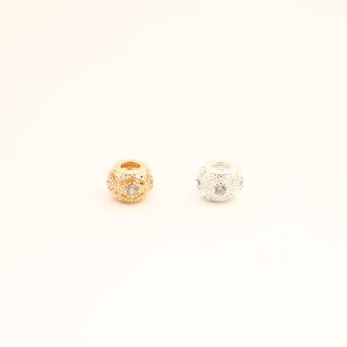 Cubic Zirconia Micro Pave Brass Beads, DIY & micro pave cubic zirconia, more colors for choice, 5x7.50x7.50mm, Sold By PC