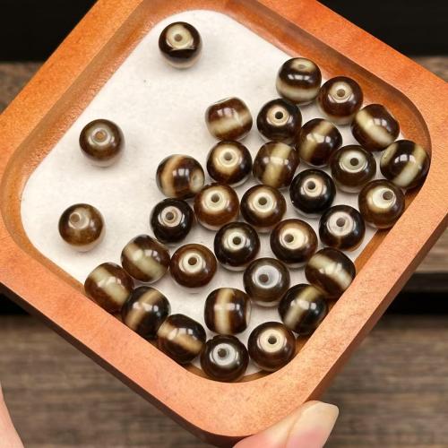 Natural Tibetan Agate Dzi Beads, DIY, 10x11mm, 10PCs/Bag, Sold By Bag