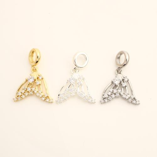 Cubic Zirconia Micro Pave Brass Pendant, DIY & micro pave cubic zirconia & hollow, more colors for choice, 23x16x2mm, Sold By PC