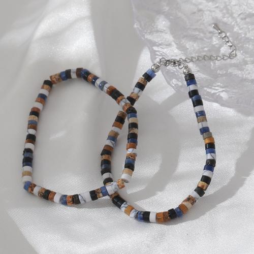Gemstone Bracelets, Natural Stone, with Elastic Thread, handmade, fashion jewelry & different styles for choice & for man, Sold By PC