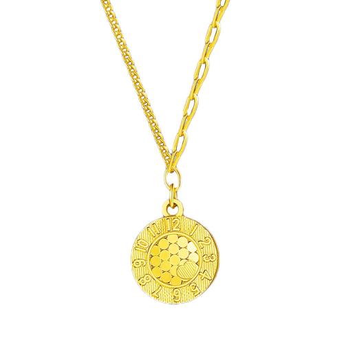 Collier en laiton, Placage, bijoux de mode, doré, protéger l'environnement, sans nickel, plomb et cadmium, 15.45x10mm, Longueur:Environ 45 cm, Vendu par PC