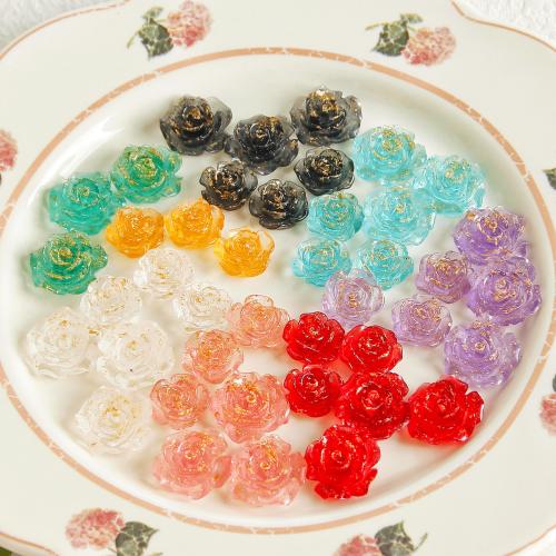 Resin Jewelry Beads, Rose, DIY, more colors for choice, 10PCs/Bag, Sold By Bag
