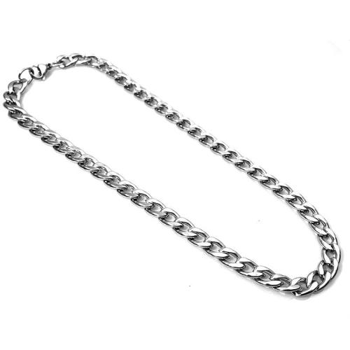 Titanium Steel Necklace, Unisex & different size for choice, original color, Sold By PC