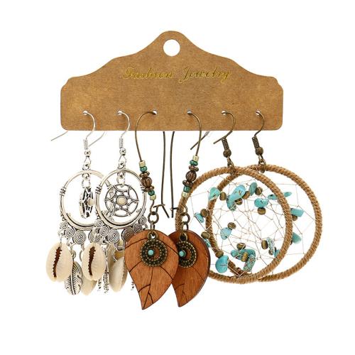 aleación de zinc Aretes, chapado, estilo popular & diferentes estilos para la opción & para mujer, earring length 30-100mm, Vendido por Set