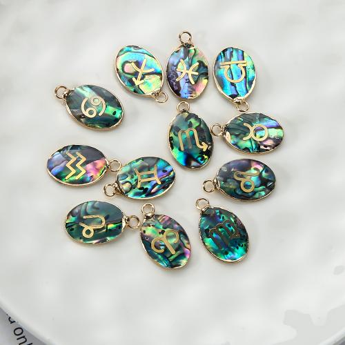 Resin Pendant, Brass, with Resin, 12 Signs of the Zodiac, plated, DIY, more colors for choice, nickel, lead & cadmium free, 13.09x2.35x21.91mm, Sold By PC