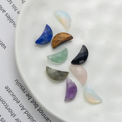 Gemstone Pendants Jewelry, Moon, DIY, more colors for choice, 9.17x4.95x18.47mm, Sold By PC