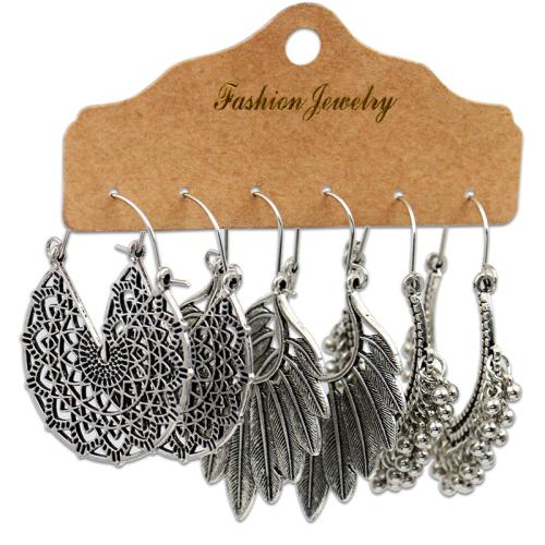 Tibetan Style Earring Set, plated, different styles for choice & for woman, Sold By Set