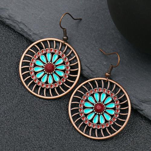 Tibetan Style Drop Earring, with Seedbead & Shell & Wood, plated, folk style & different styles for choice & for woman & enamel, Sold By Pair