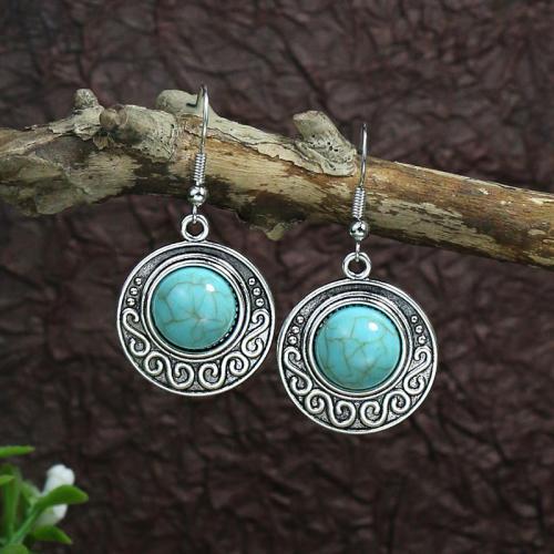 Tibetan Style Earring Set, with Turquoise, plated, different styles for choice & for woman & enamel, Sold By PC