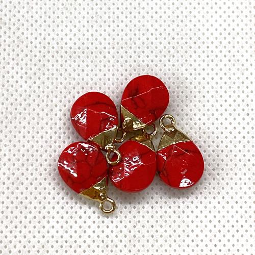 Gemstone Pendants Jewelry, with Tibetan Style, Teardrop, DIY & different materials for choice, 10x17mm, Sold By PC