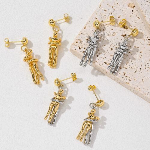Pendientes de Gota en Latón, metal, chapado, Joyería, más colores para la opción, Vendido por Par