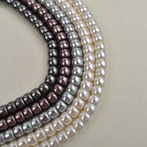 Natural Freshwater Pearl Loose Beads, Glass Pearl, barrel, DIY, more colors for choice, 6x8mm, Sold By PC