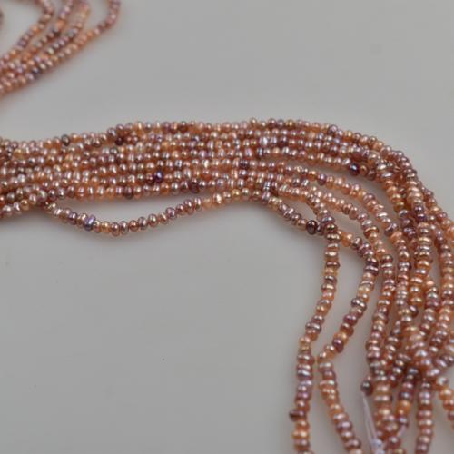Natural Freshwater Pearl Loose Beads, irregular, DIY, more colors for choice, 2x3mm, Sold By Strand