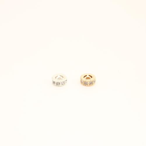 Messing Zwischenperlen, DIY & Micro pave Zirkonia, keine, 2x6x6mm, verkauft von PC