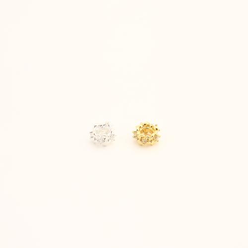Messing Zwischenperlen, DIY & Micro pave Zirkonia, keine, 3x6x6mm, verkauft von PC
