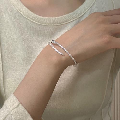 Brass Cuff Bangle, Snake, plated, fashion jewelry, mixed colors, nickel, lead & cadmium free, 130x80x50mm, Sold By PC