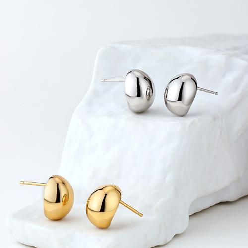 Brass Stud Earring, plated, fashion jewelry, more colors for choice, nickel, lead & cadmium free, 12.50x10mm, Sold By Pair