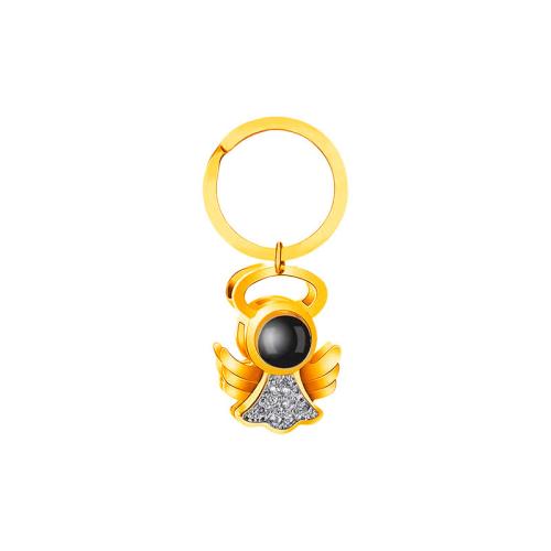 Brass with Glass, Angel, plated, fashion jewelry & with rhinestone, more colors for choice, nickel, lead & cadmium free, 30x45mm, Sold By PC