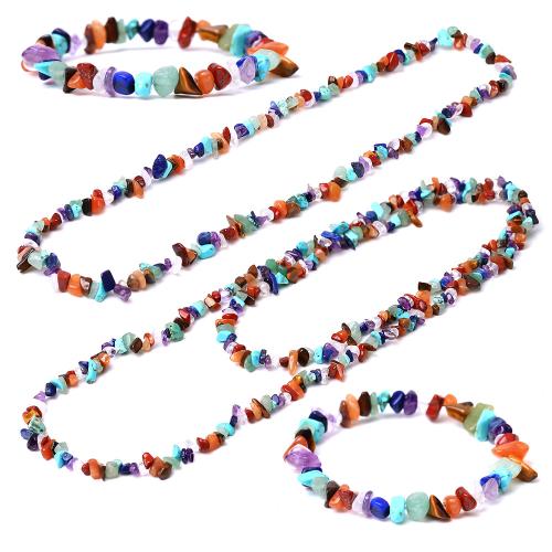 Grava natural Pulsera y collar, unisexo & diverso tamaño para la opción, multicolor, Vendido por UD