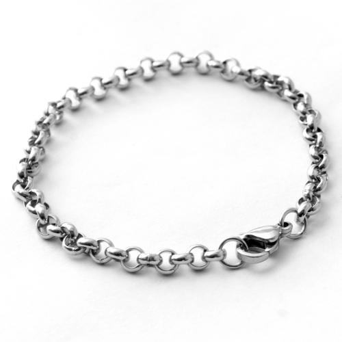 Stainless Steel Jewelry Bracelet, 304 Stainless Steel, different size for choice, original color, 10PCs/Lot, Sold By Lot