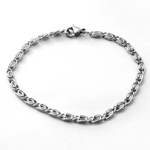 304 Stainless Steel Bracelet, Unisex & different size for choice, original color, 10PCs/Lot, Sold By Lot