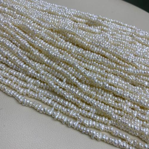 Cultured Baroque Freshwater Pearl Beads, irregular, DIY, white, 4x5mm, Sold Per 36 cm Strand
