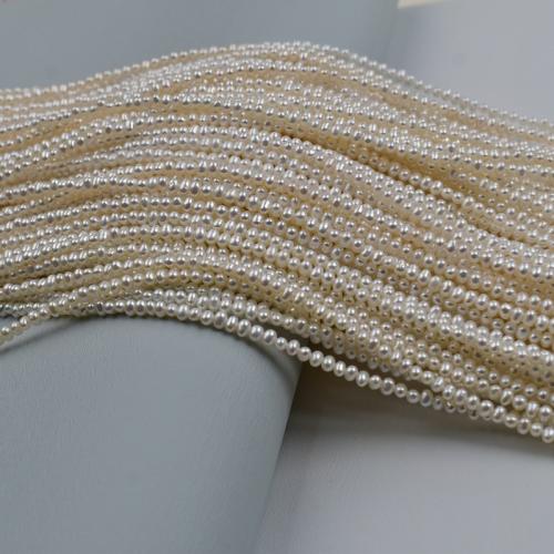 Cultured Potato Freshwater Pearl Beads, DIY, white, 3x4mm, Sold Per 39 cm Strand