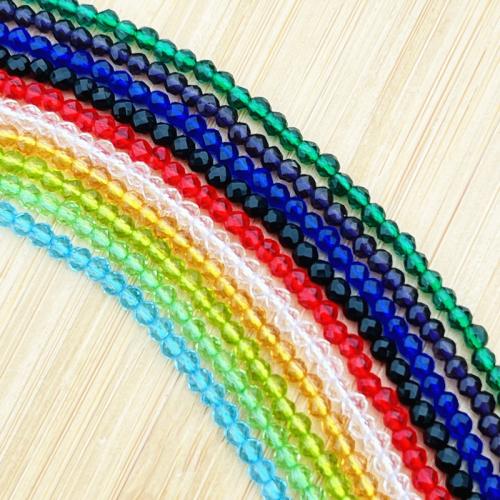 Bicone Crystal Beads, DIY, more colors for choice, 3mm, Length:37 cm, 10Strands/Lot, Sold By Lot